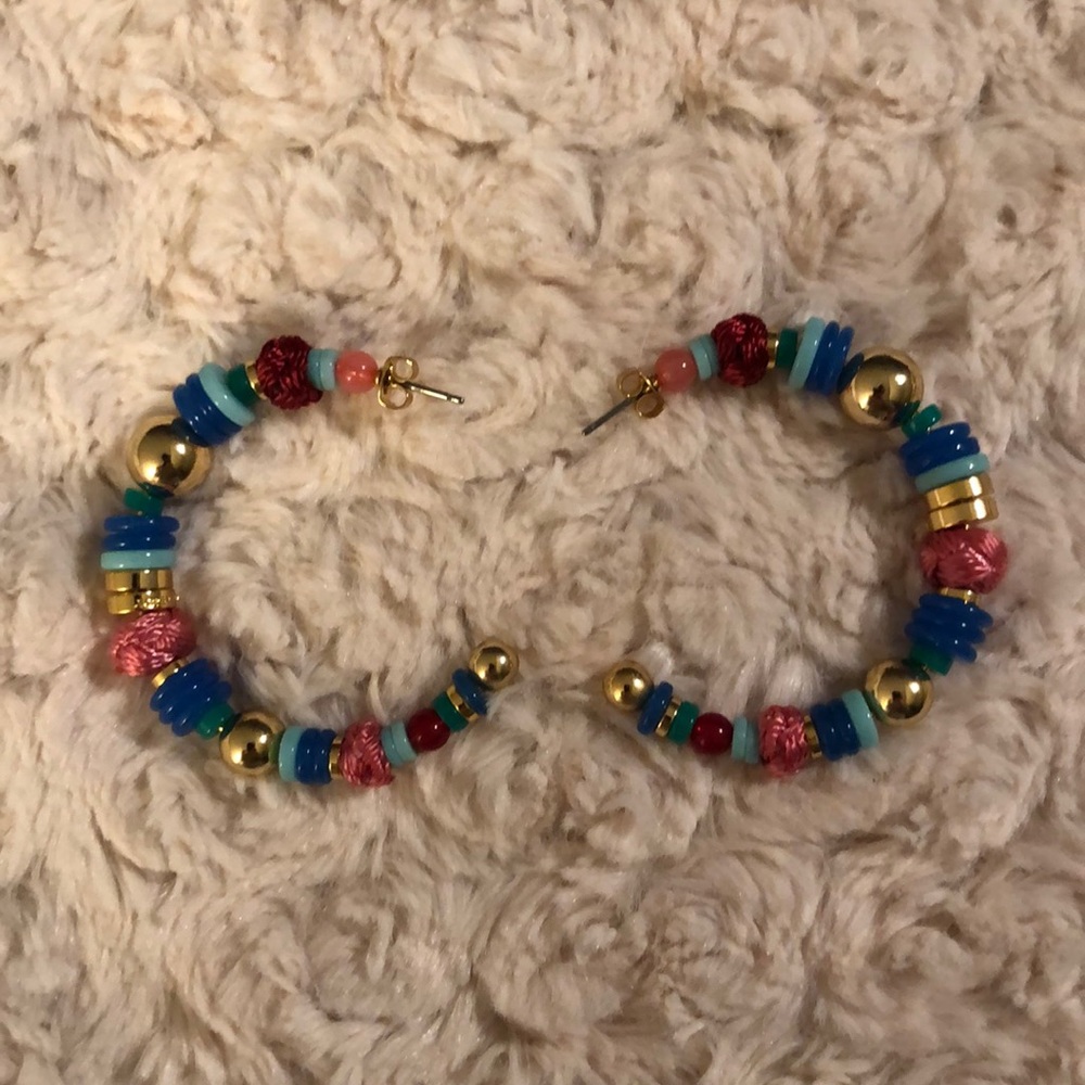 J. Crew Beaded Hoops